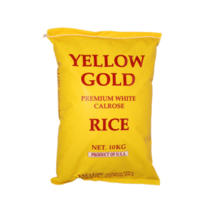 White Calrose Rice Yellow gold